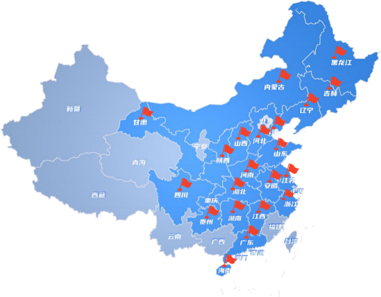 机构覆盖示意图